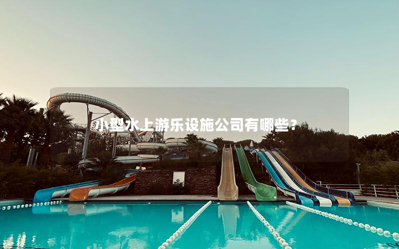 小型水上游樂設施公司有哪些？